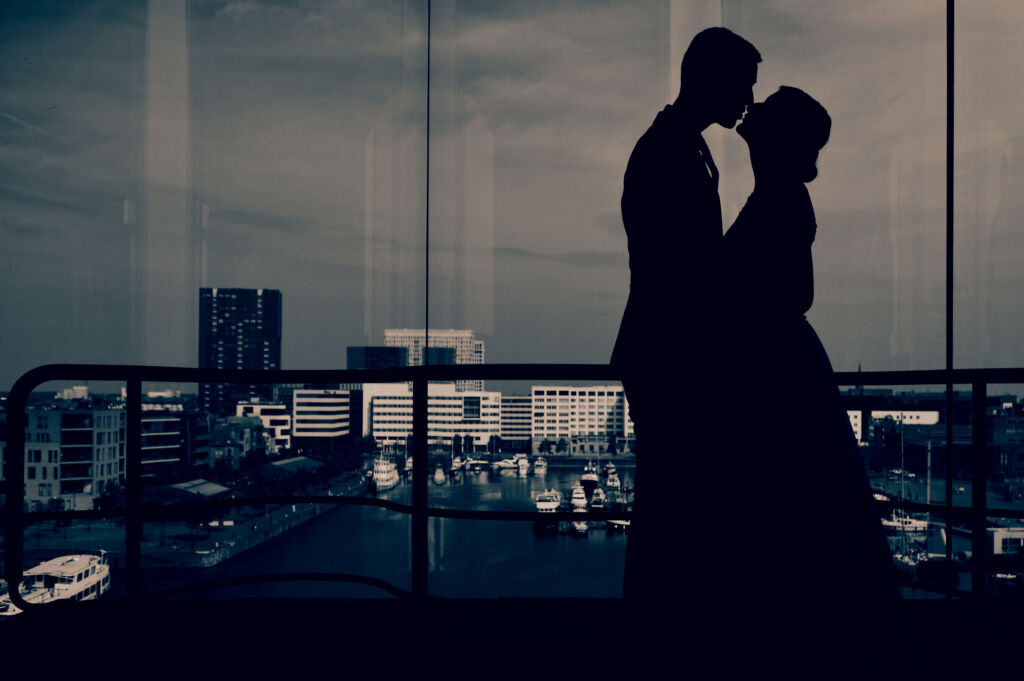 Silhouette Trouwfoto